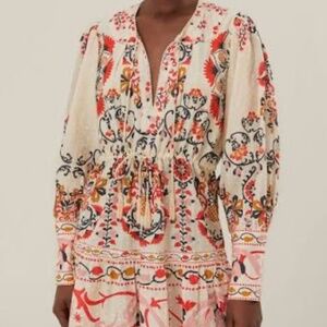 FARM Rio *NEW* Cream Cashew Mandala Mini Dress